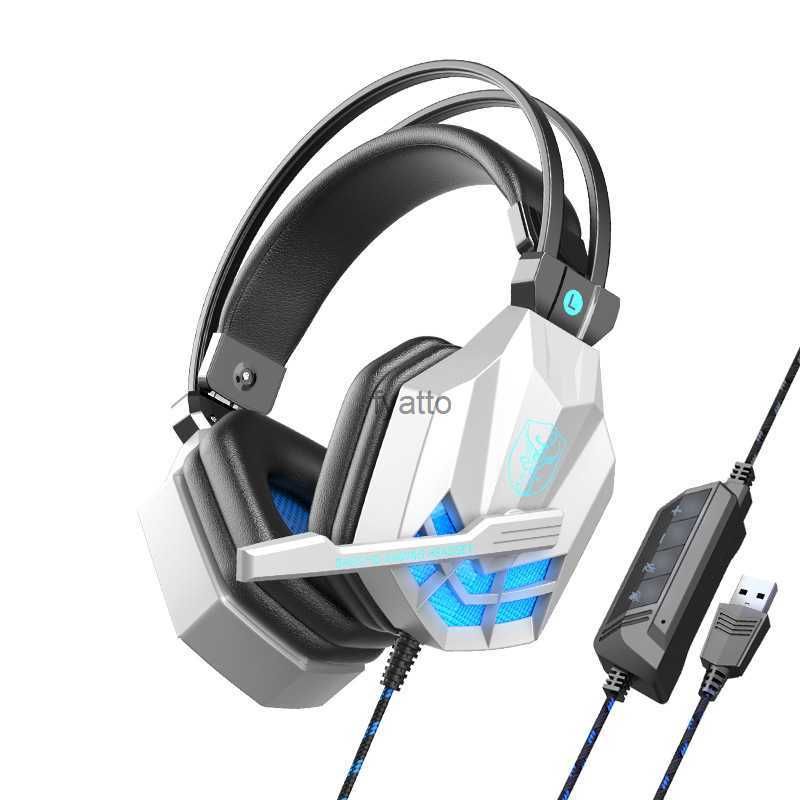 Sy850mv Casque Lumineux Usb Blanc Bleu