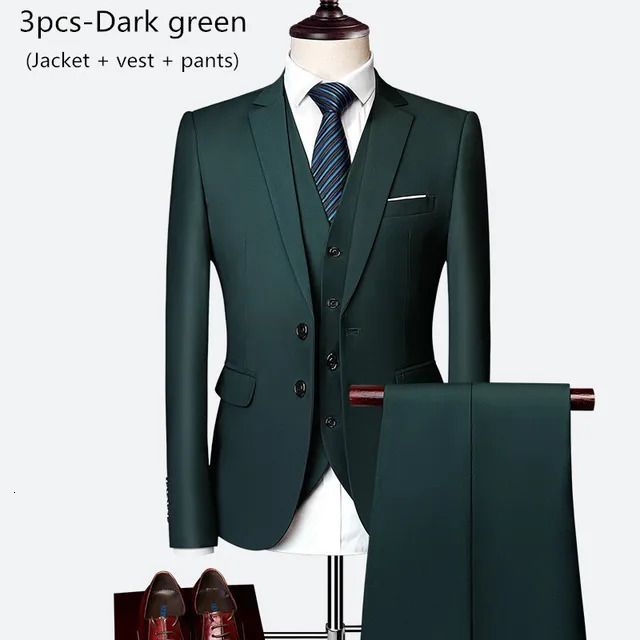 Темно -зеленый 3pcs