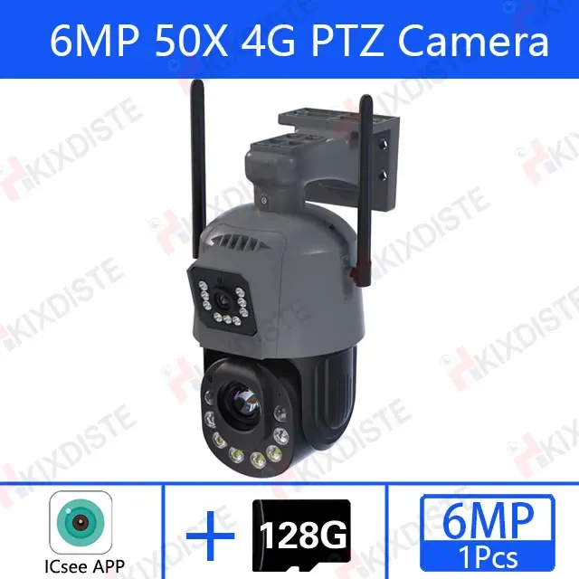 EU Plug 4G 6MP 128GCard