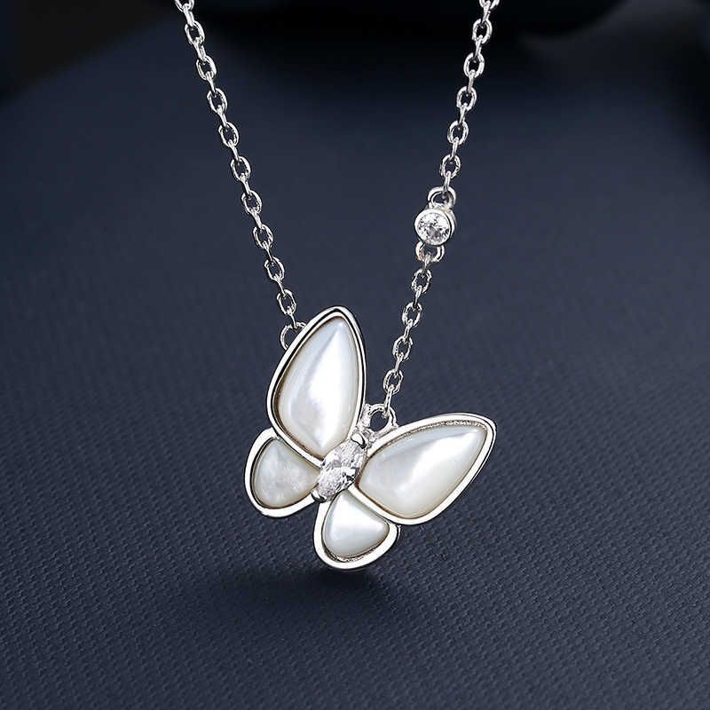 Butterfly Platinum Necklace-925 Silver