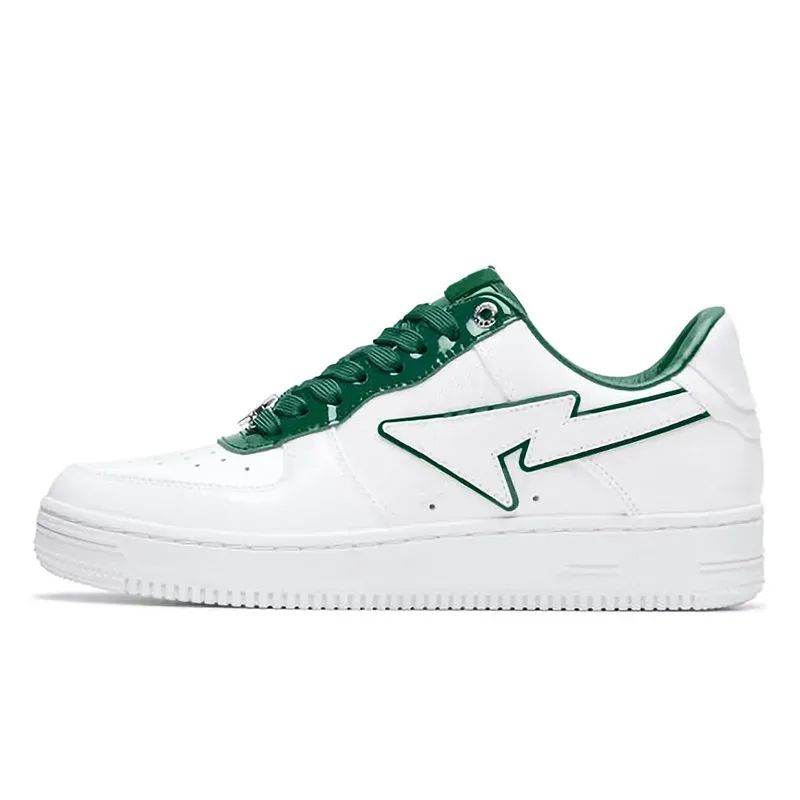 36-45 Pelle Verniciata Bianco Verde