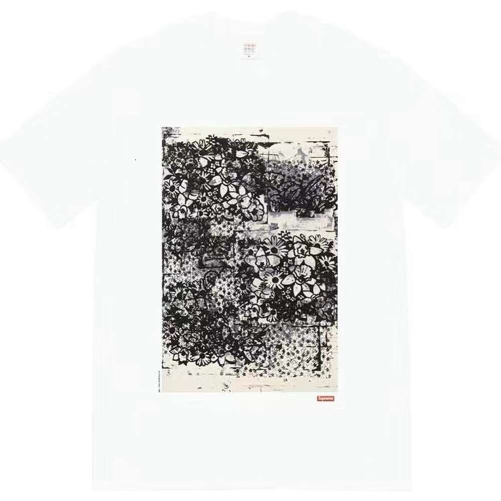 Tshirt-17 예술 흑백 꽃