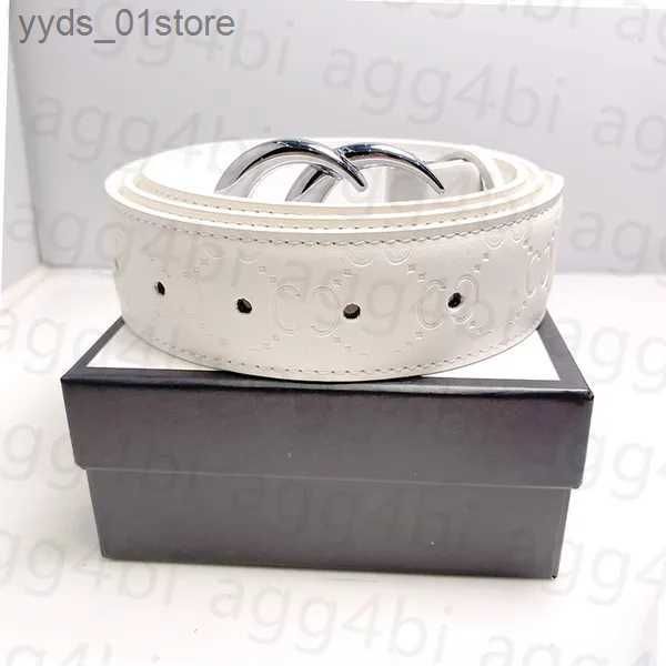 #11 Embossed White + Open Silver Buckle