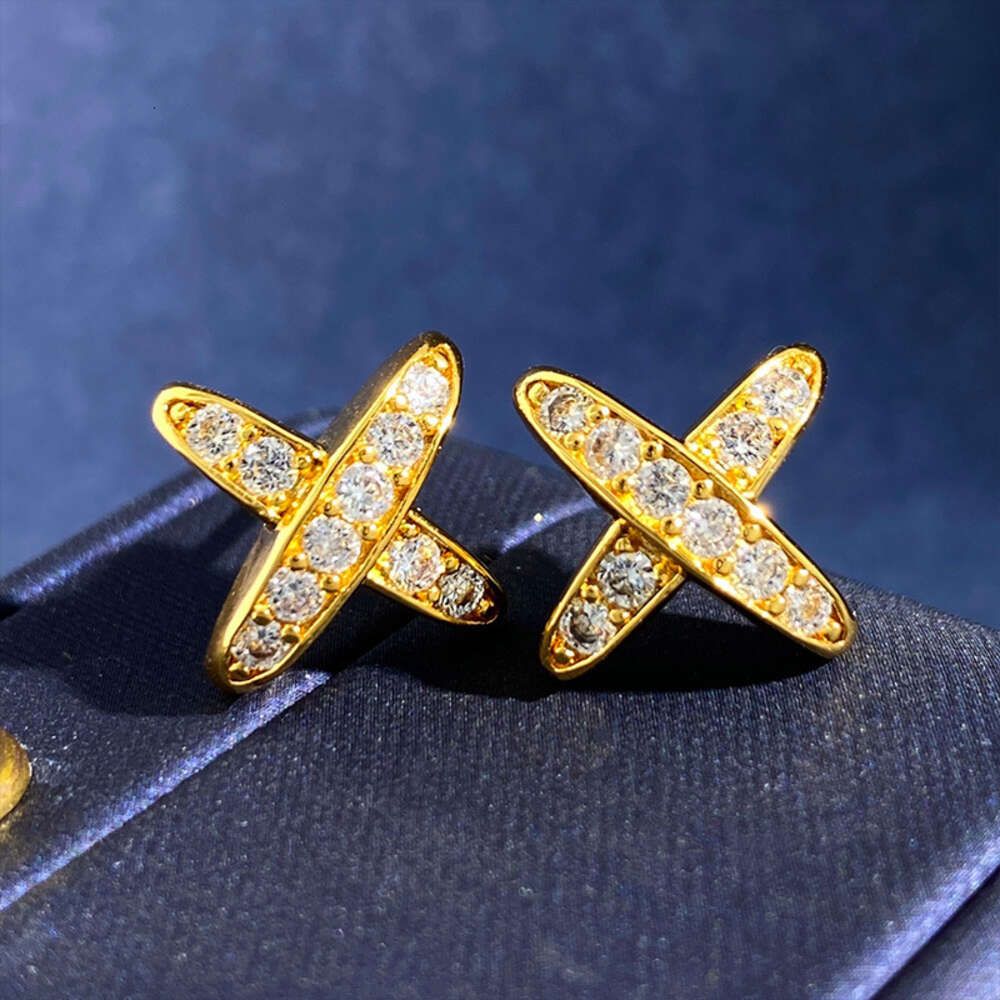 Gold Earrings (set with Diamonds)