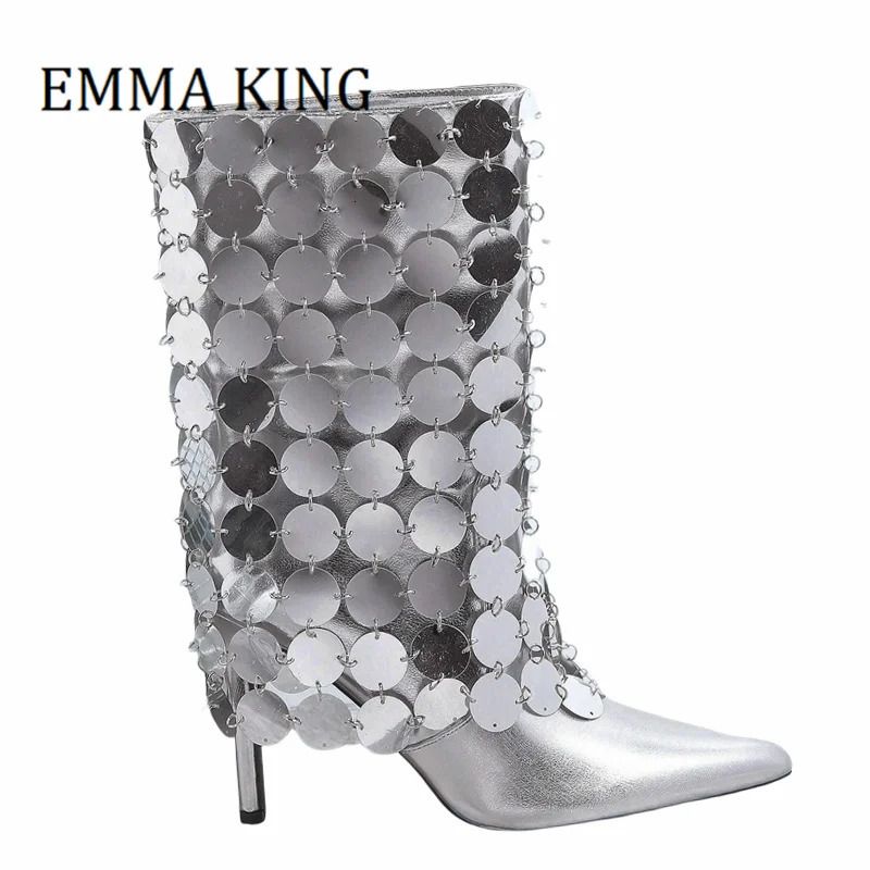 12cm Heel Silver