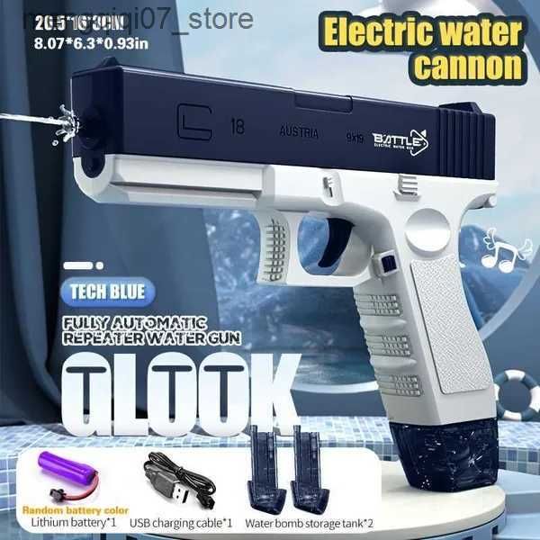Pistolet à eau bleu 2 réservoirs d'eau