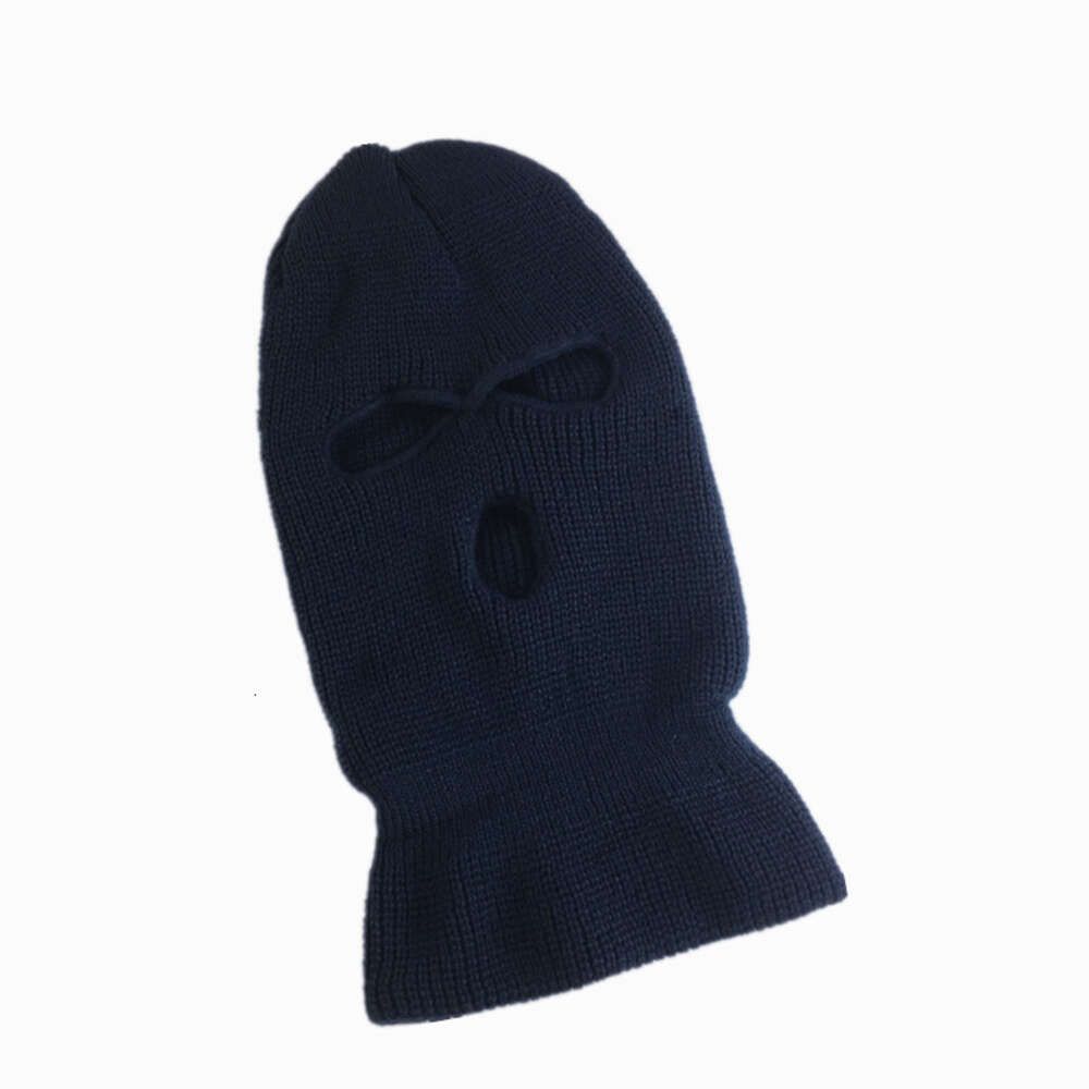 Cappello lavorato a maglia a tre fori - blu navy