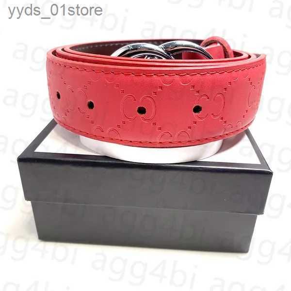 #17 Embossed Red + Open Silver Buckle