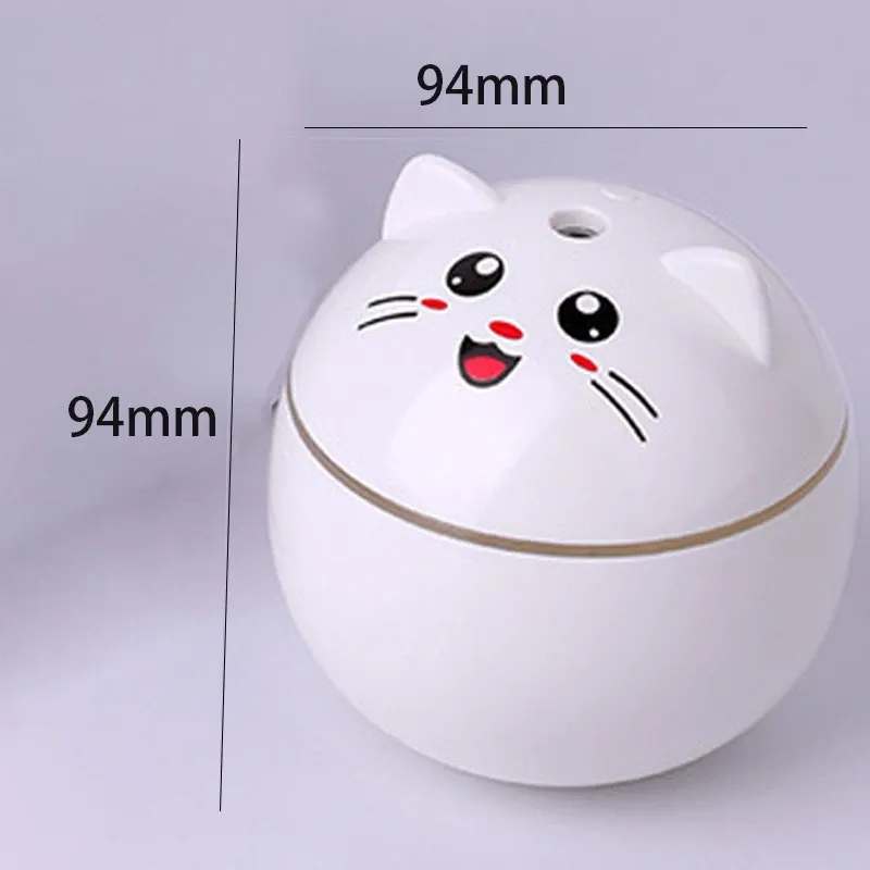 Cat Round White