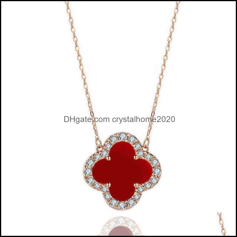 18K Red Chalcedony Necklace+ Moissanit