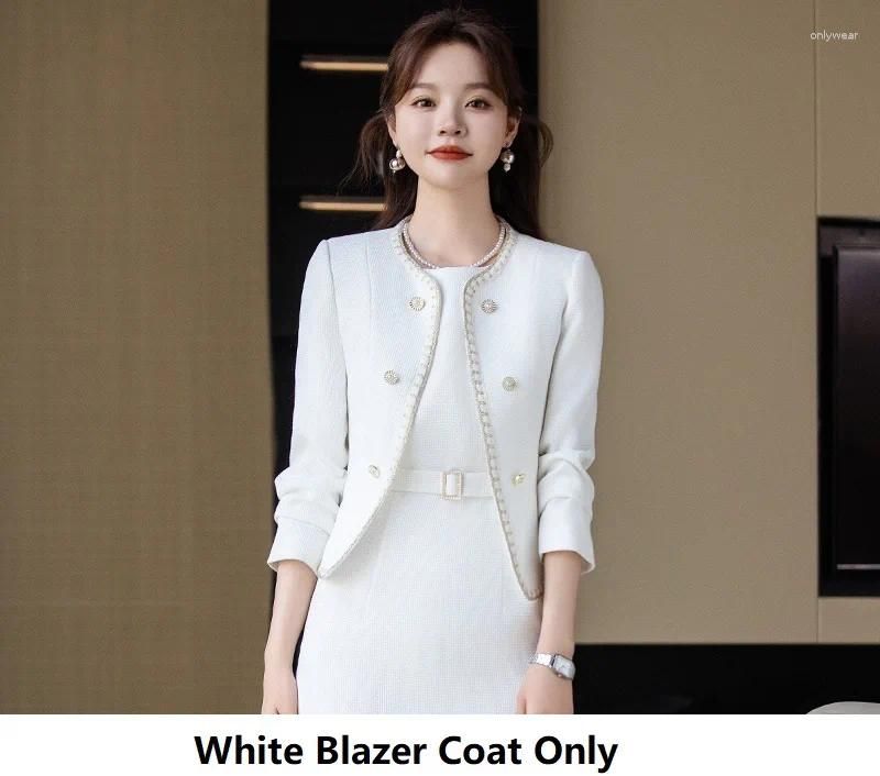 Weißer Blazer-Mantel