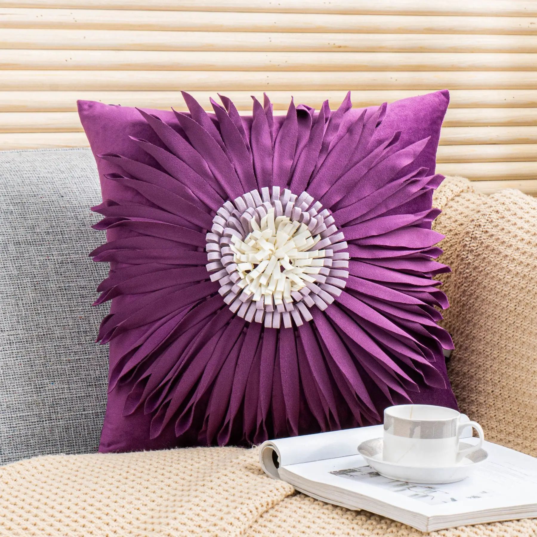Purple-45x45cm-1PCS Cushion cover