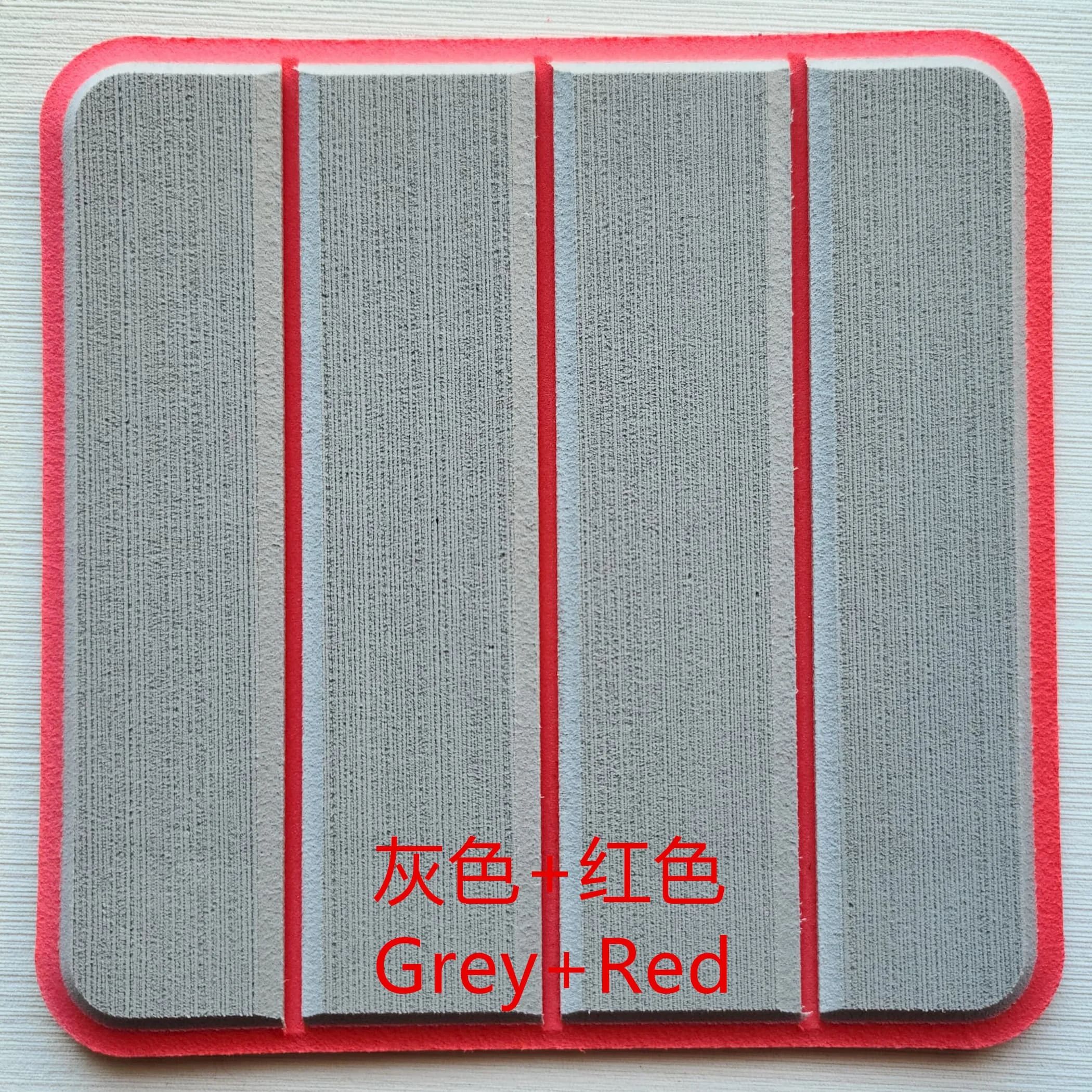 Color:grey over red