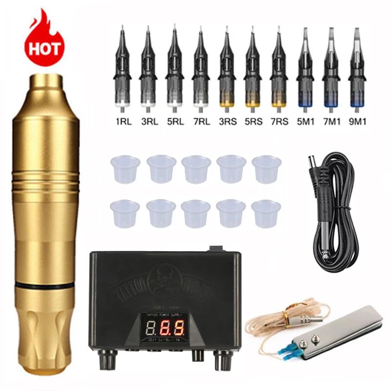 Gouden tattoo -kit