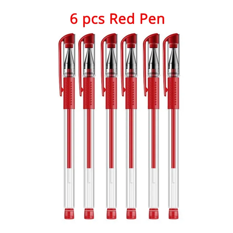 6 pcs caneta vermelha