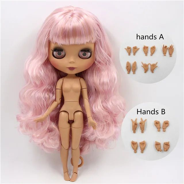 Doll with Hand Ab-Matte Face Dark Skin