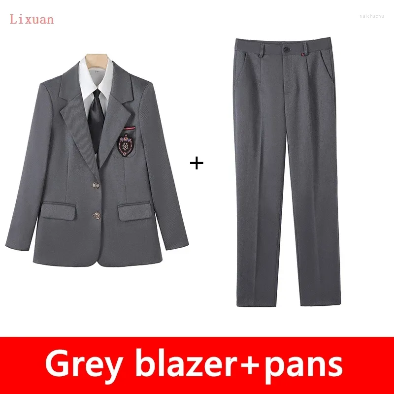 Graue Blazerhose