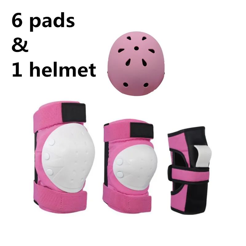 6pads 1 Helmet Pink1-XL