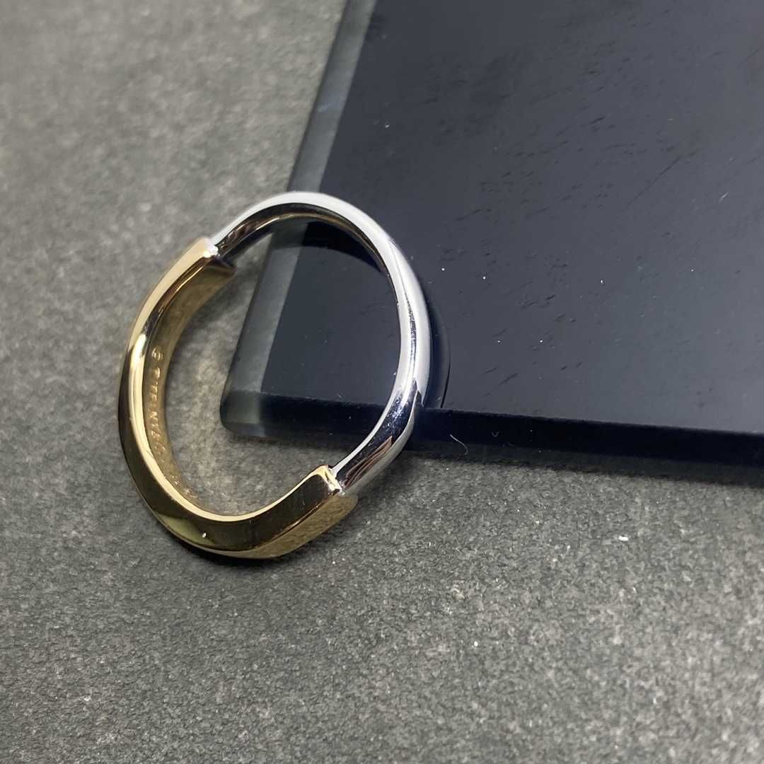 Platinum+Rose Gold U-ring