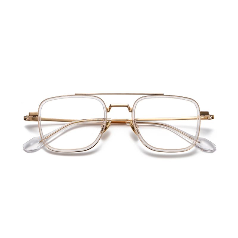 Clear gold frame clear lens