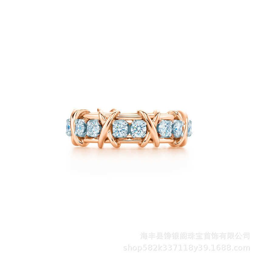 Cross Stone Rose Gold