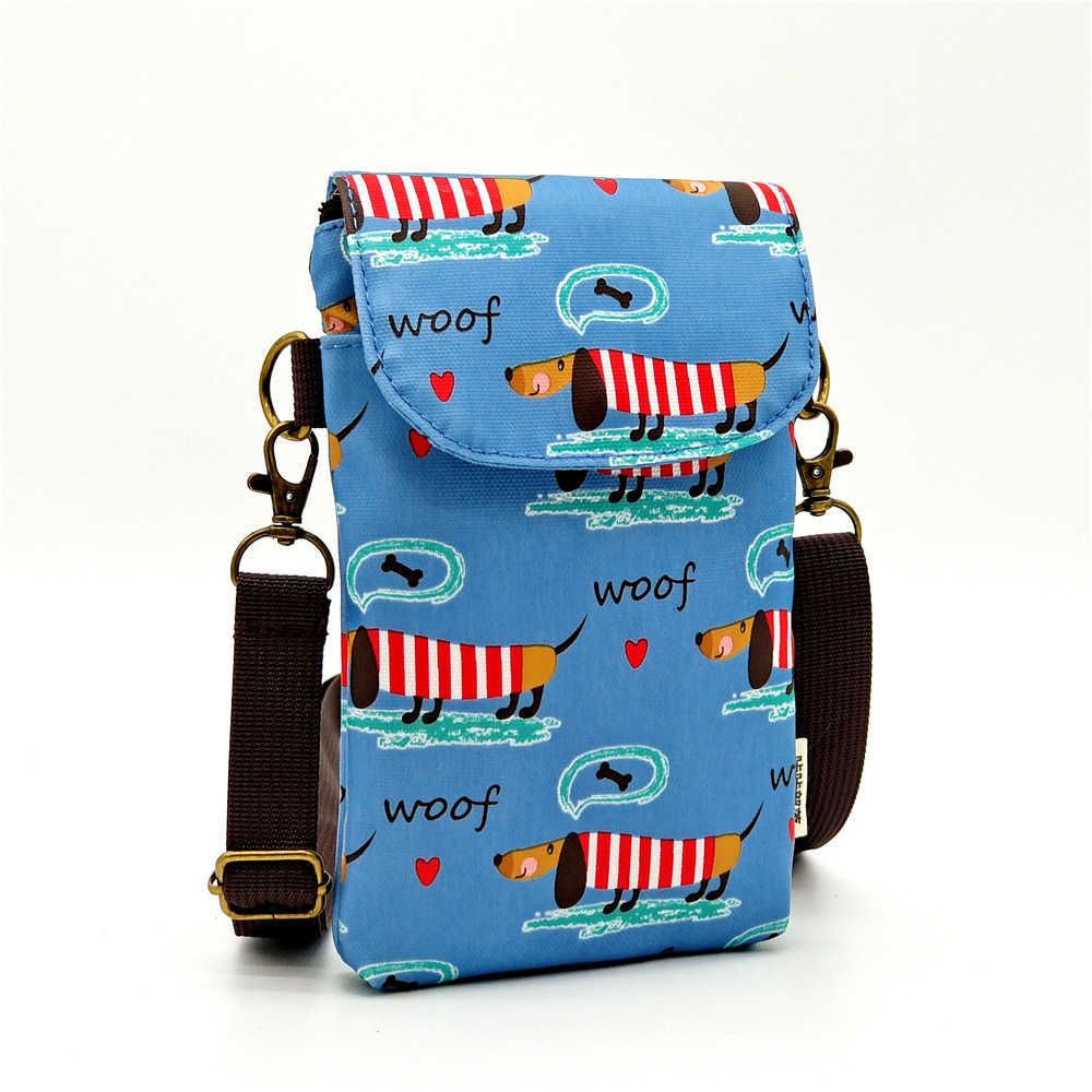 Mobile Bag Striped Dog - Sky Blue