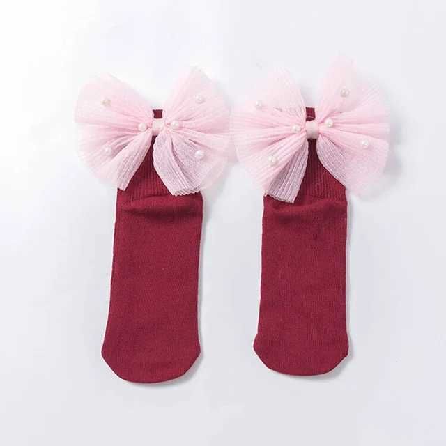 Wine Red Beads Bow