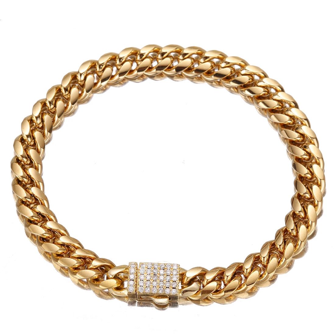 Goud 8 mm breed-7 inch of 17,8 cm