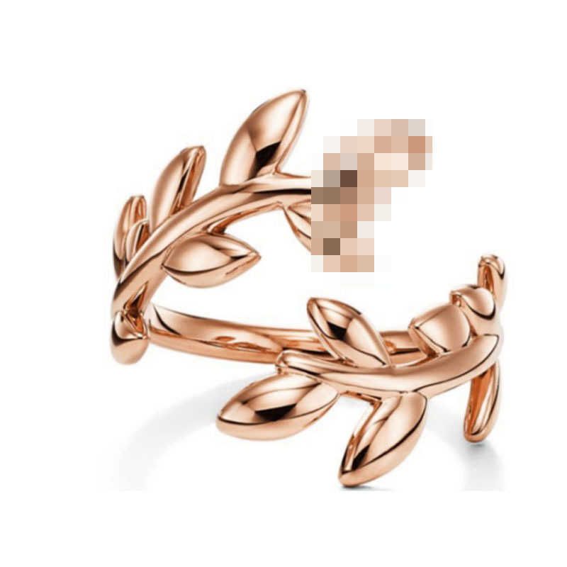 Open Leaf Rose Gold