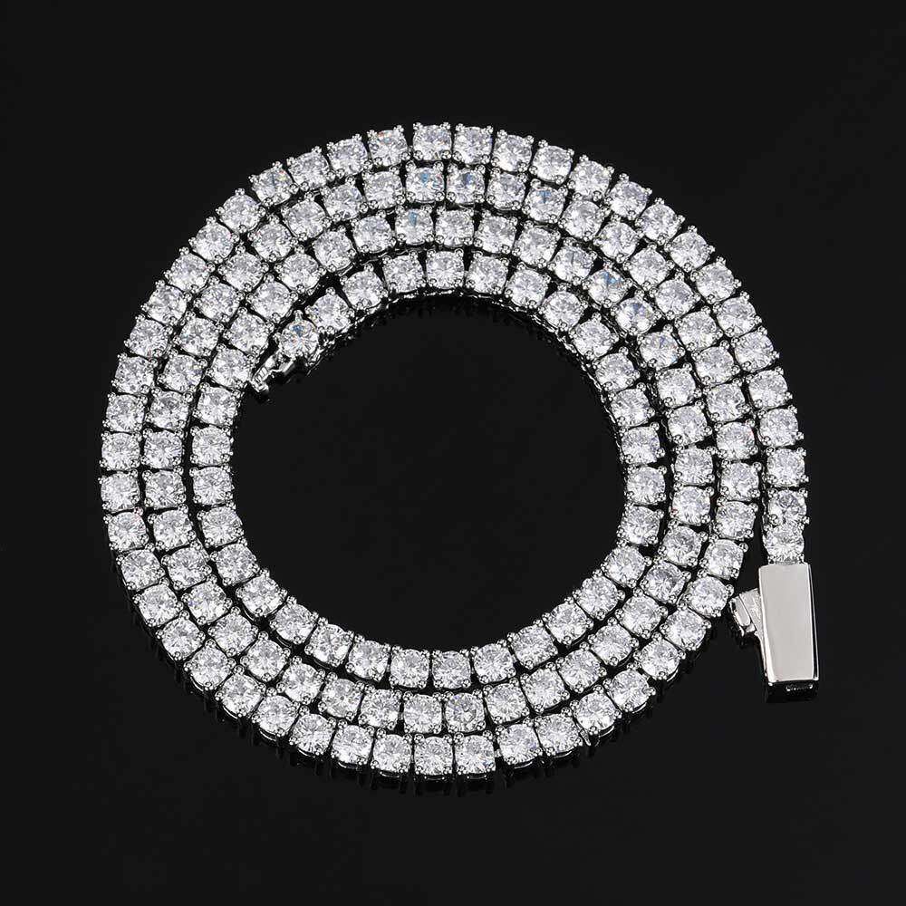 Platin genişliği 4mm) -Necklace 16 inç