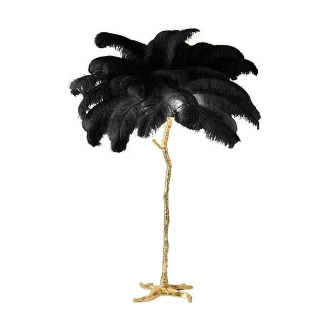 UK Plug H170cm 35 feathers Black