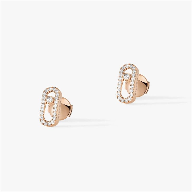 No.3 rose gold earring