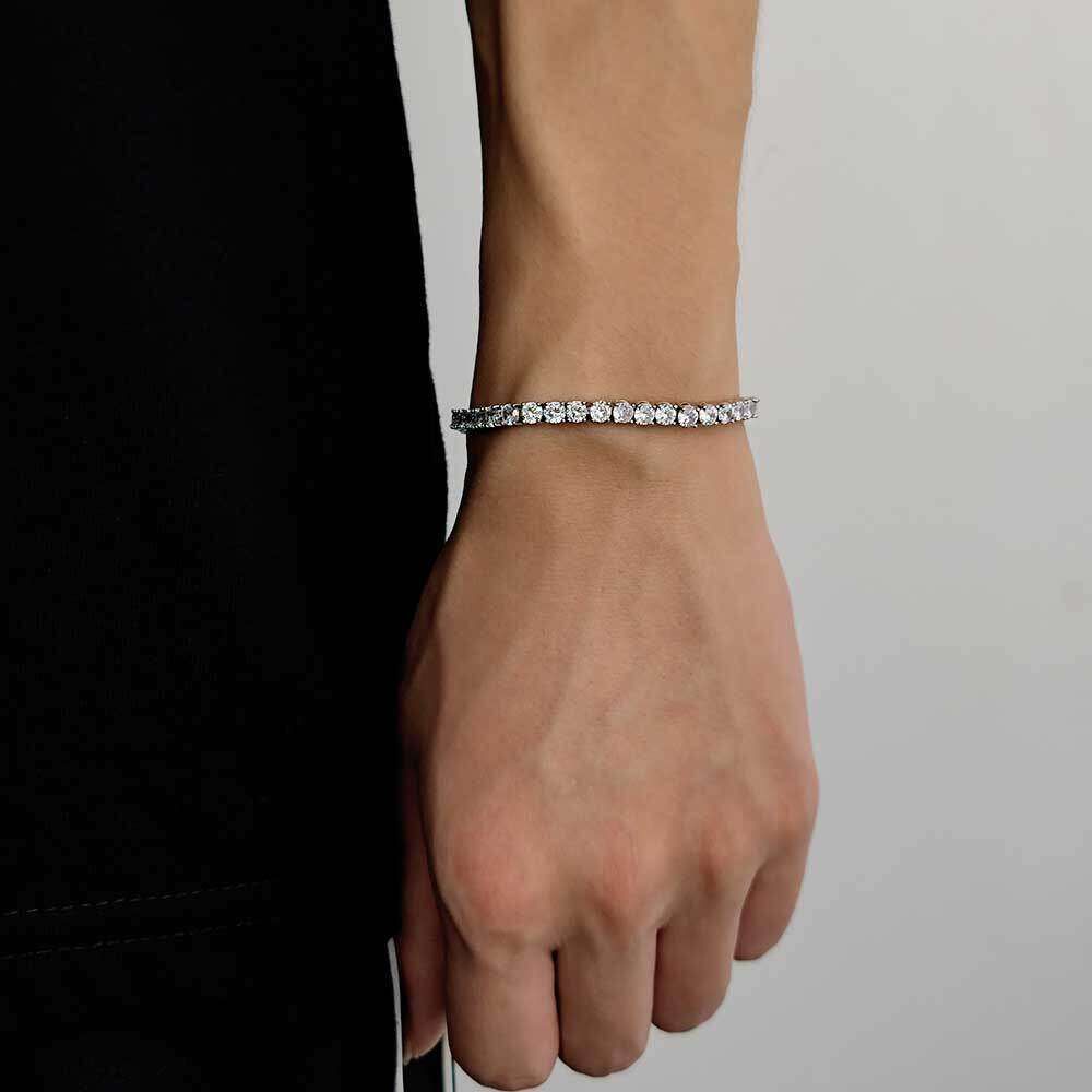 Platine largeur 4mm)-Bracelet 7 pouces