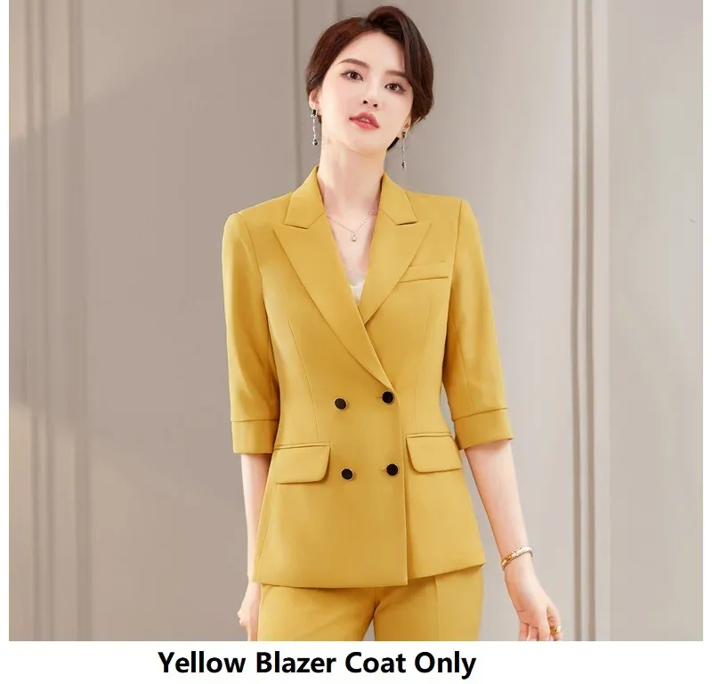 Manteau de blazer jaune