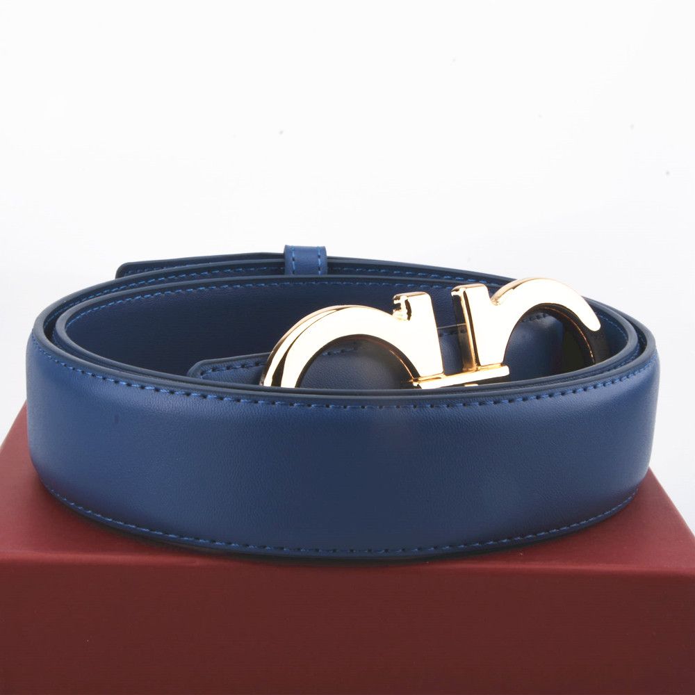 Blue belt + gold buckle