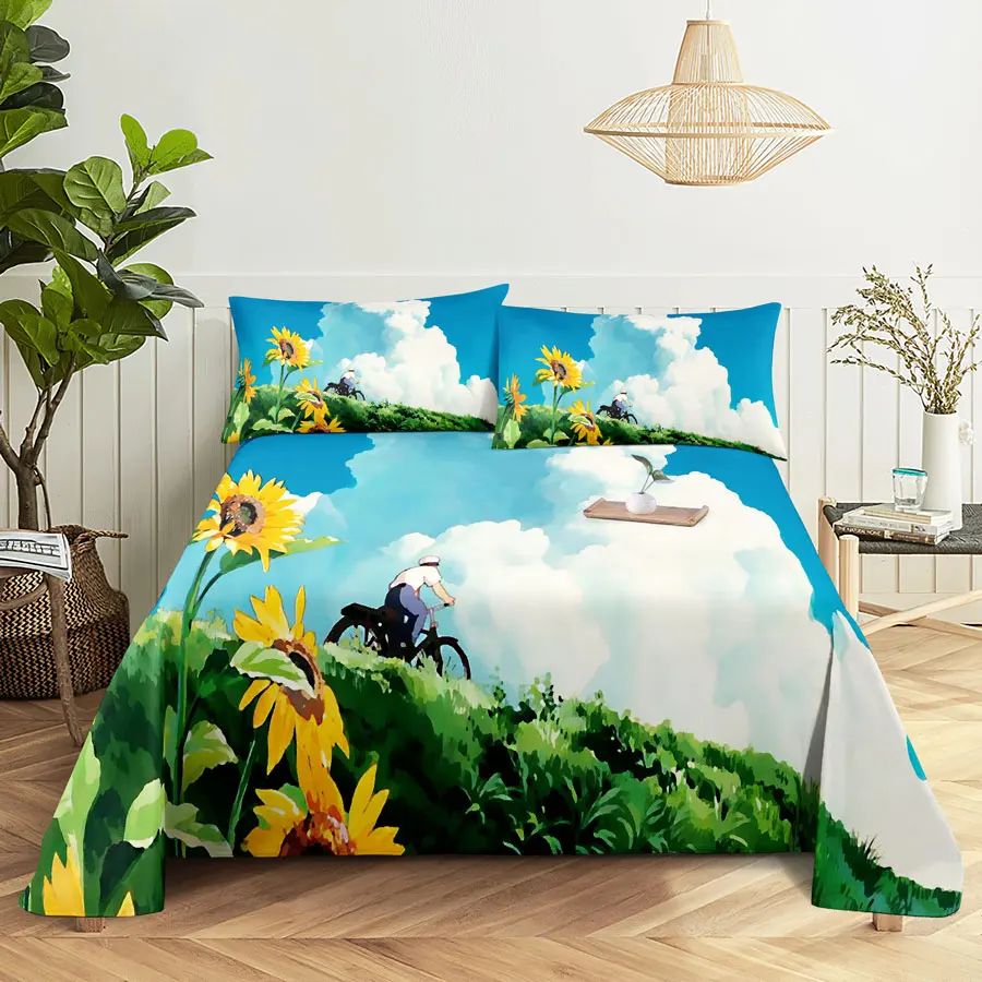 Couleur:Drap de lit fleuri 14