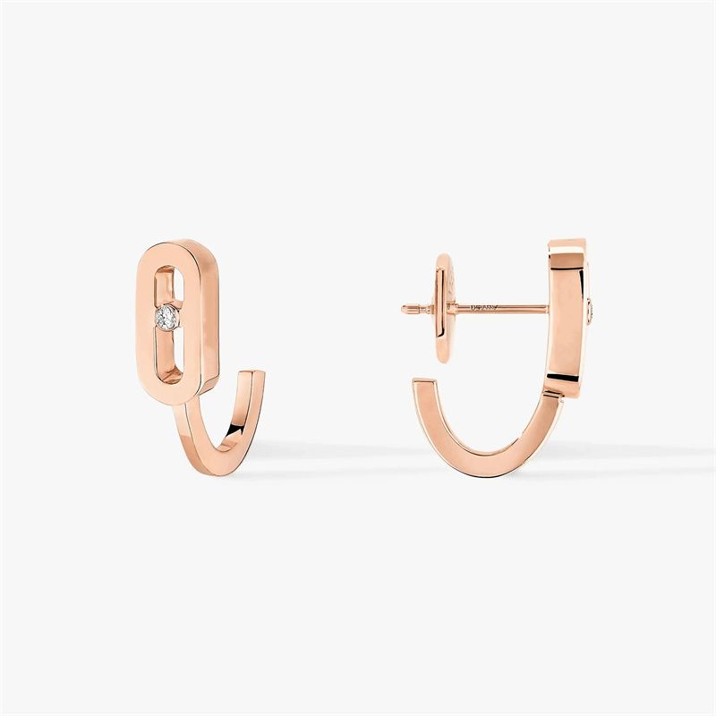 No.4 rose gold earring