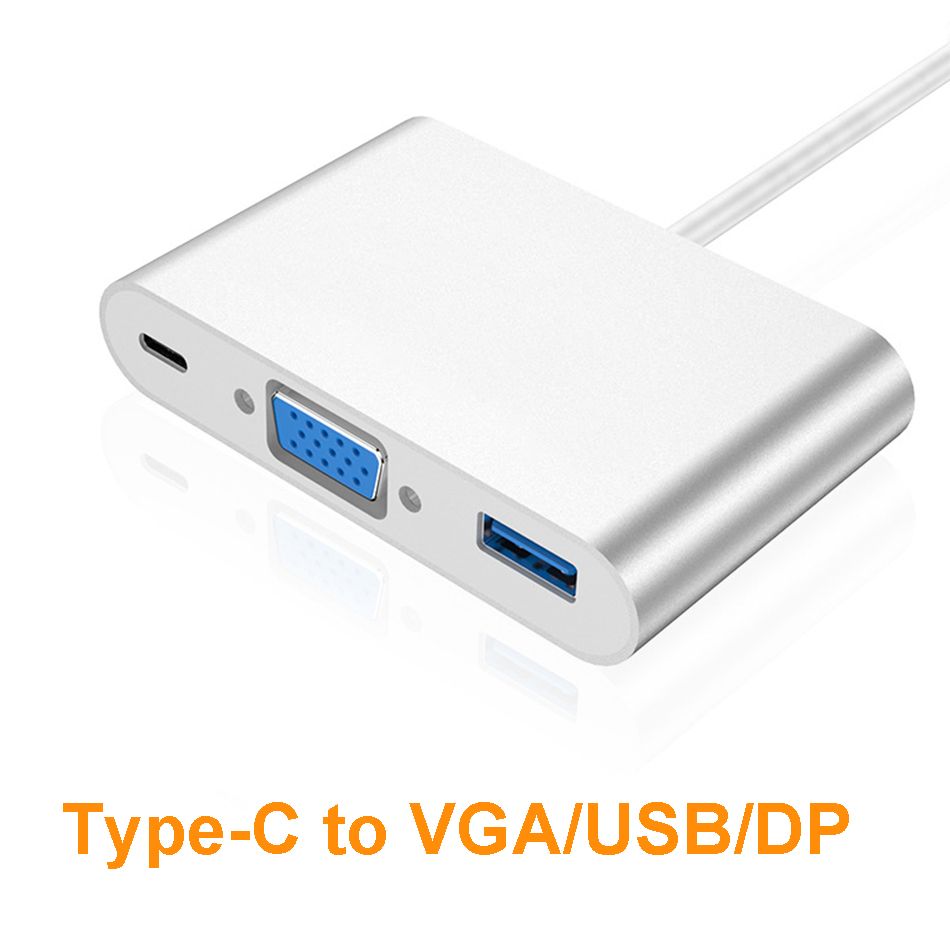 Type C naar VGA/USB3.0/DP