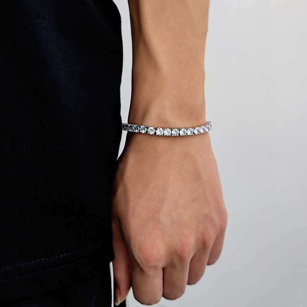 Silver width 5mm)-Bracelet 7 inches