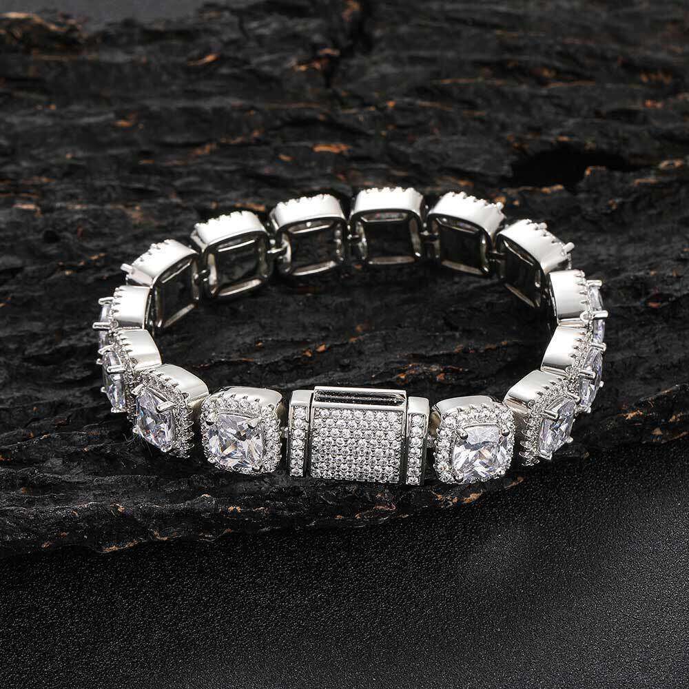 Platinbredd 12mm) -bracelet 7 tum