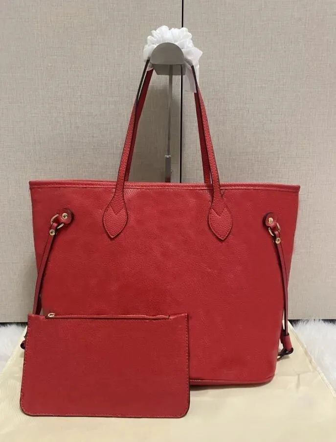 Embossed red with wallet