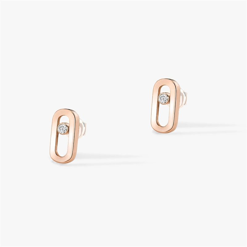 No.1 rose gold earring