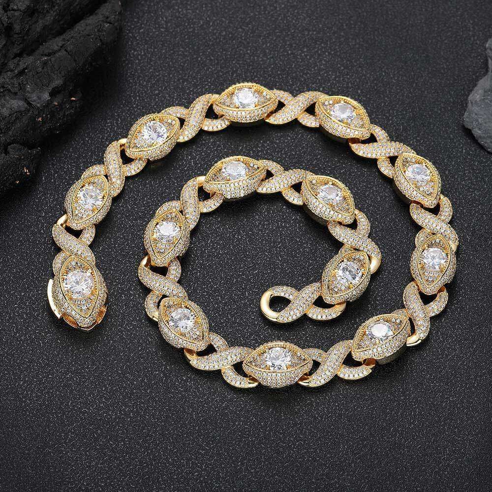 Gold width 15mm)-Necklace 16 inches