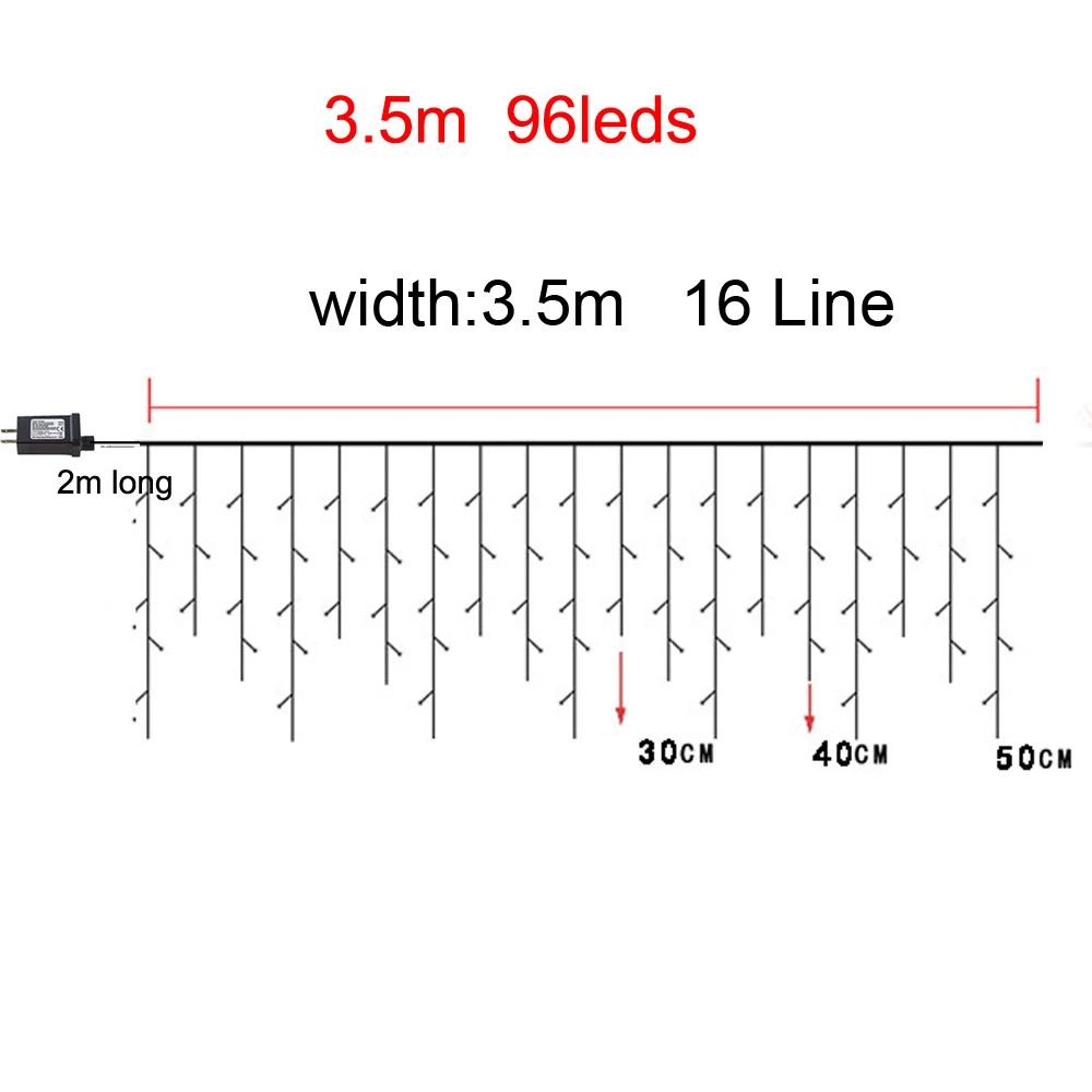 Färg: 3,5 m 96LEDS