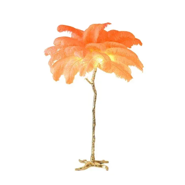 UK Plug H170cm 35 feathers Orange