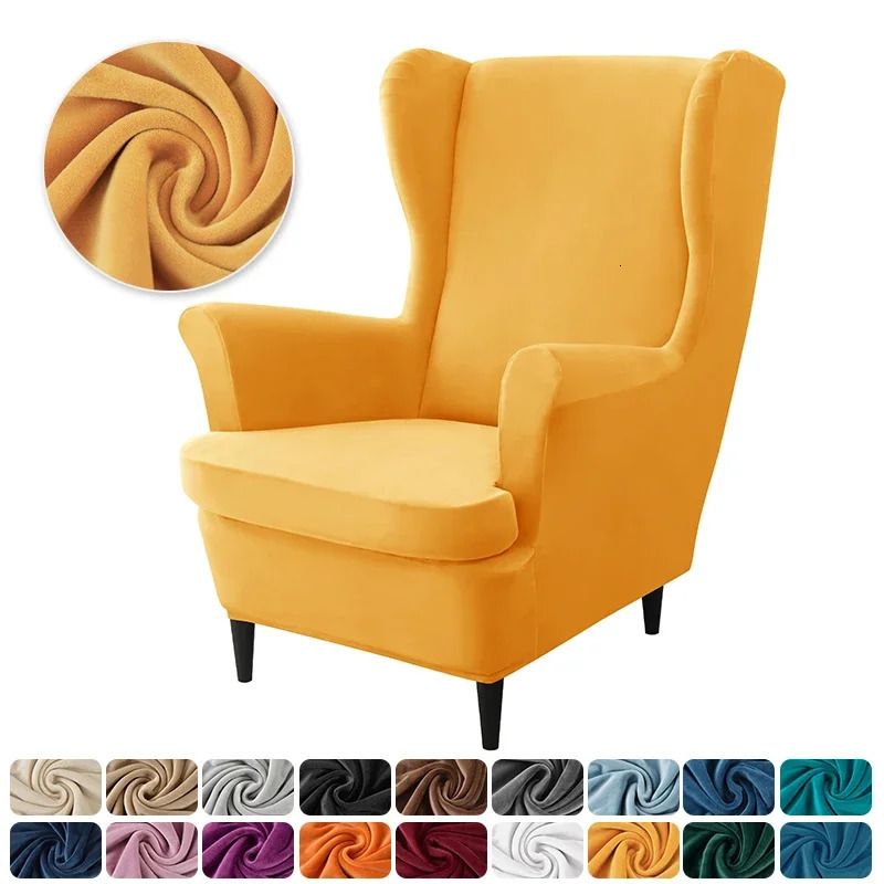 Couverture de chaise dorée