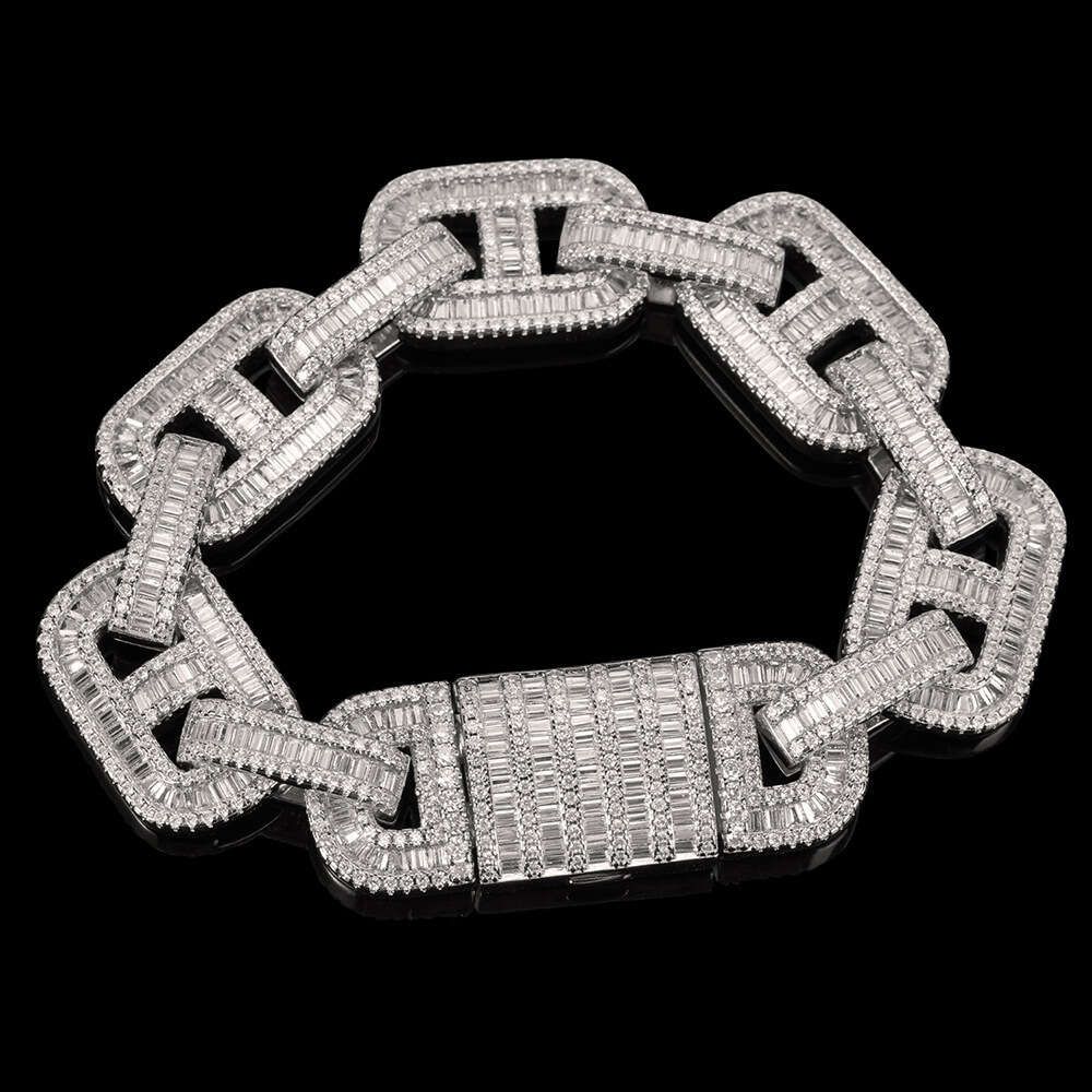 Larghezza platino 15 mm)-Bracciale 7 pollici