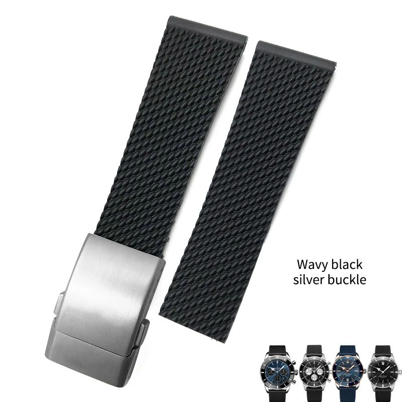 Band Color:Black silver (Wavy)