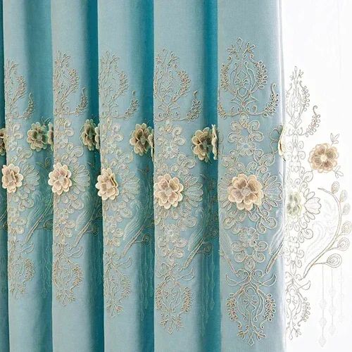 Color:blue curtain