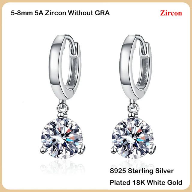 Zirkoon Geen Gra-0,5 ct 5 mm en 0,5 ct